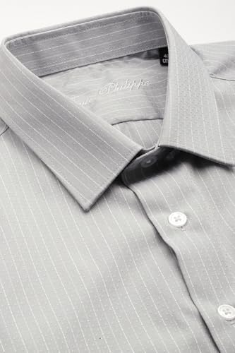 Image of Louis Philippe Mens Cotton Striped Regular Fit Shirt