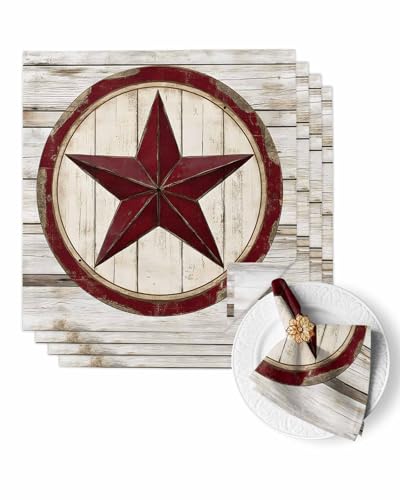 Servilletas de Tela Rojas Cuadradas Set x4 50.8 cm miniatura 1