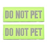 GARVALON 2 Stück Reflektierende Servicehund Aufnäher aus Nylon für Hundegeschirr und Weste Selbstklebend Sichtbarkeit und bei Dunkelheit