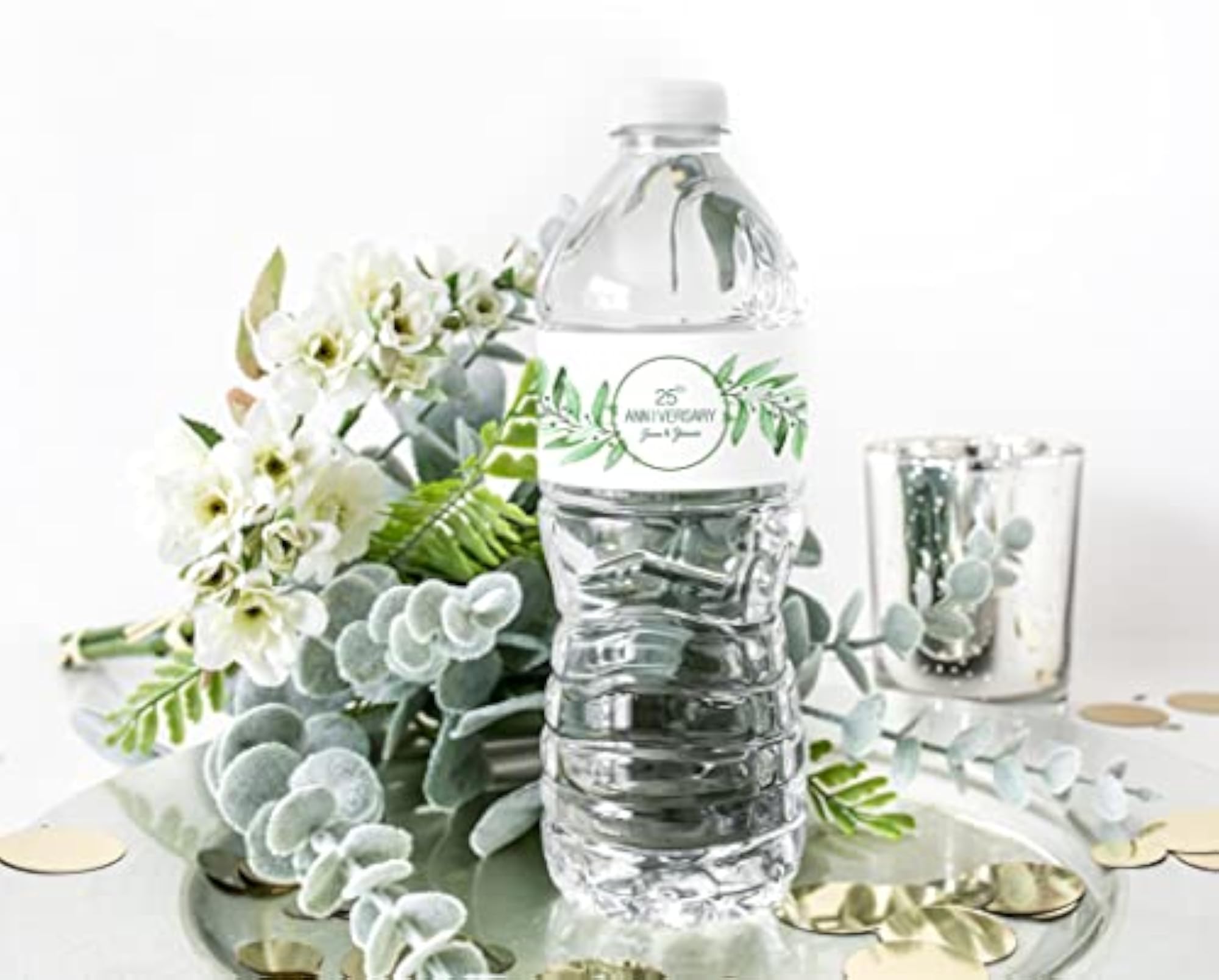 Personalized Water Bottle Labels for Anniversaries