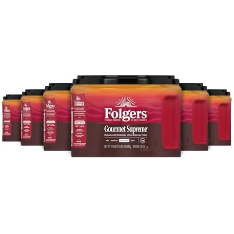 Folgers Gourmet Supreme Medium Dark Roast Ground Coffee, 22.6 Ounces (Pack of 6) Cover
