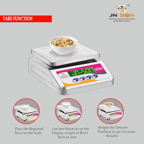 Image of 5-10 KG MICRO MINI SS DAI F.B. 4VOLT Weighing Machine /Weighing Scale of 88mm Gattu 40kg Pencil 40kg for Shop and commercial purposes. (4v with battery with Stamping -pencil)