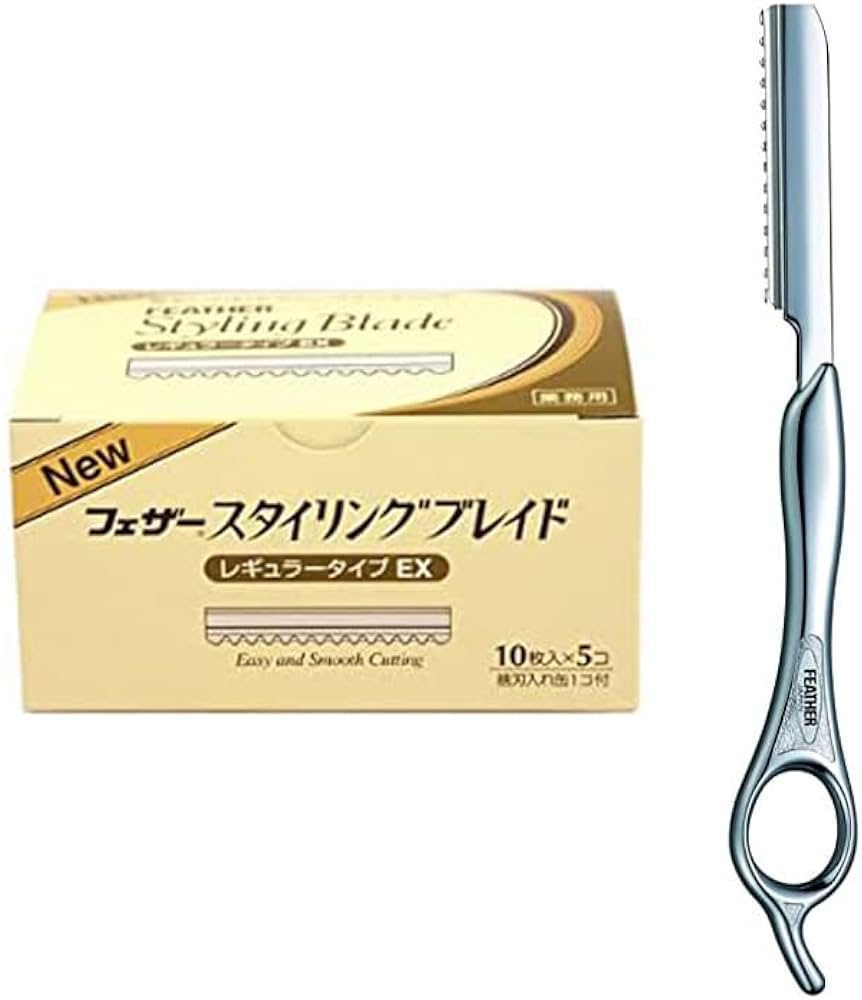 Amazon.co.jp: 【 本体 ＋ 替刃 5個セット】フェザー スタイリング