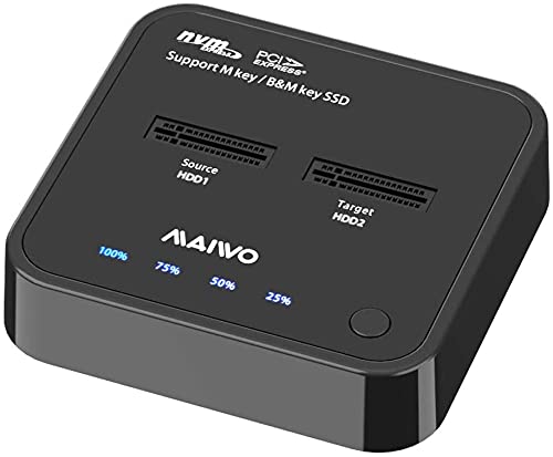 MAIWO K3016P M.2 NVMe clonar Docking Station para duplicador de 2 bahía (10Gbps).