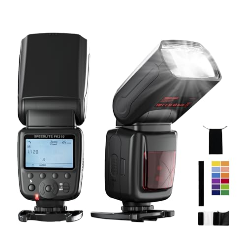 PHOTOOLEX LCD Flash Speedlite para Canon Nikon Sony Panasonic