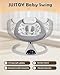 JUITOY Electric Baby Swings for Infants to Toddler Baby Swing with 5-Speed 5-Point Carabiner,with Bluetooth Music 10-Preset Melodies Gray