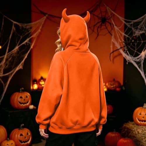Elneeya Oversized Hoodies for Women Cute Devil Horns Office Fall Sweatshirt - image 3