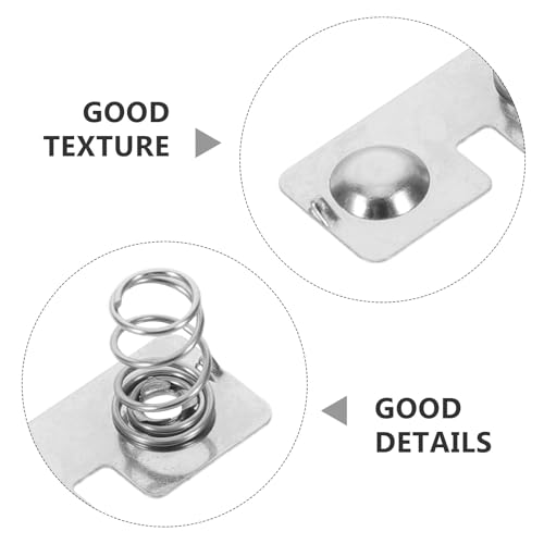 Image of Generic 100pcs Stainless Steel AA Battery Spring Contacts, Positive to Negative Battery Holder Replacement Parts, Terminal Plates for DIY Electronics, Toys