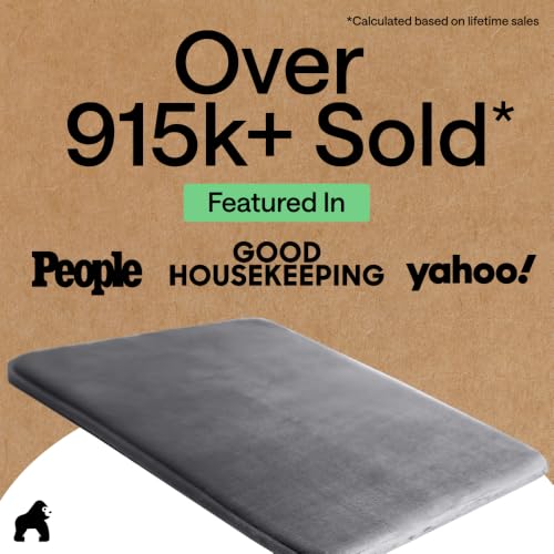 Image of GORILLA GRIP Memory Foam Bath Rugs, Soft Absorbent Velvet Bathroom Mats, Durable Dots on Underside, Machine Washable Bathmat, Carpet Rug Room Decor for Shower Floor, 24x17 Mat, Graphite Gray
