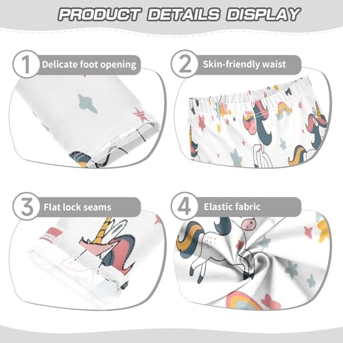 Toddler Girls Leggings Printed Yoga Pants Leggings Unicorn Rainbow for Kids3