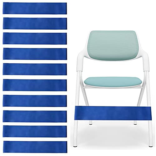 Chair Bands for Kids, Chair Bands for Kids with Fidgety Feet, 10 Pack Chair Bands for School,Classroom,Student with Fidget feet Flexible Seating for Kids (0.9 mm, Blue)