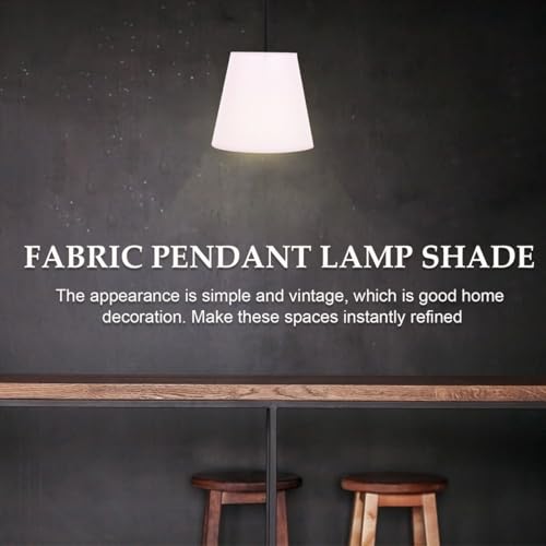 Image of Hemobllo Pink Fabric Lamp Shade Pendant Lamp Shade Cover for Table Floor Wall and Desk Lamps Soft Light Diffusing Decorative Light Cover for Bedroom Living Room Kitchen Office 5.51 X 5.51 X 5.11 in