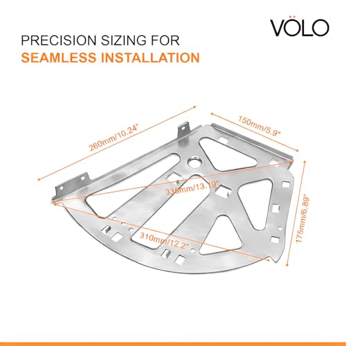 Image of VOLO Shoe Rack Fittings | Shoe Drawer Hinges for Cabinets, Space Saving Shoe Organizer Hardware for Modular Shoe Wardrobes Storage | Pack of 2 Pieces (1 Pair) | (Stainless Steel, 3 Layer)