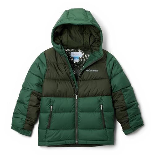 Columbia Pike Lake 2 - Piumino con cappuccio, unisex, per ragazzi, foresta pluviale, verde