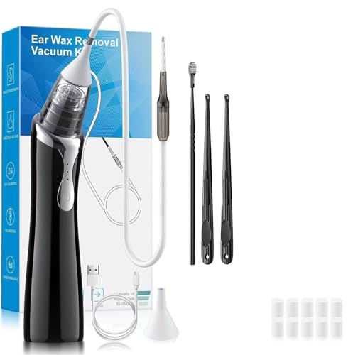 Ear Vacuum Wax Removal Tool with Charging Cable for Adults and Kids Strong Suction Earwax Removal Kit