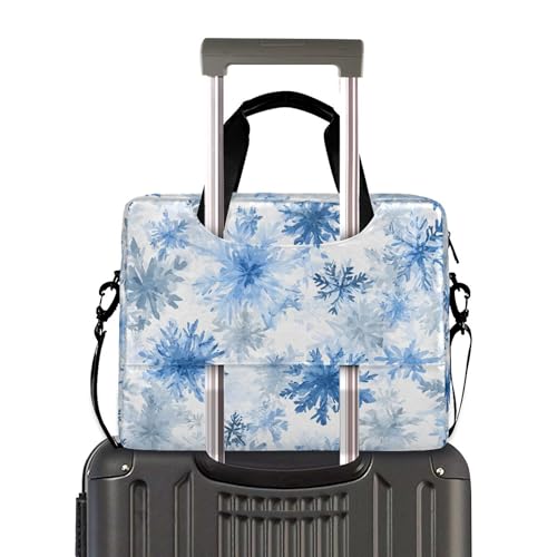 Funda maletín portátil invierno ALAZA azul copos de nieve 13-15.6" miniatura 3