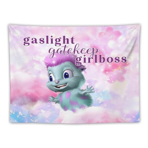 BionZax Bibble Beliefs - Happiness Gaslight Gatekeep Girlboss Tapestry for Bedroom, College Dorm Or Living Room Home Decor 30