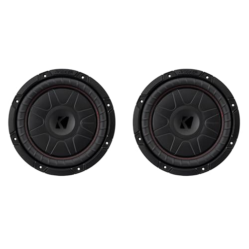 Kicker 52CVT10 CompVT 10-Inch (250mm) Subwoofer, 2-Ohm Bundle