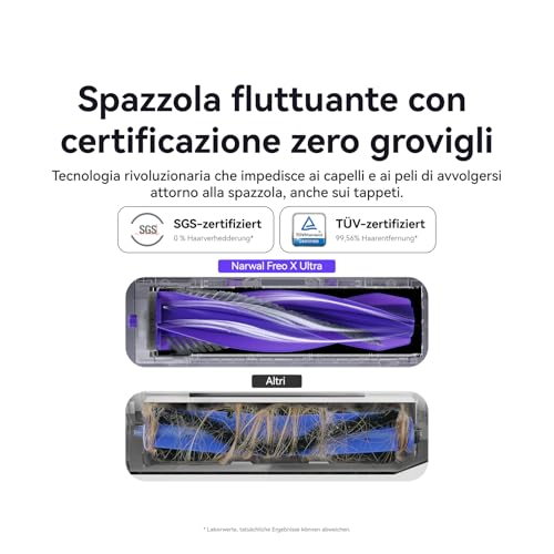 NARWAL Freo X Ultra Robot Lavapavimenti e Aspirapolvere, Autopulente, 8200 Pa, Zero-Grovigli, DirtSense™, Stazione Base tutto-in-uno, Sensori Laser Robot Aspirapolvere - Immagine 4