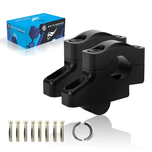 Image of Universal Aluminium Pull Back /Off Set Handlebar Risers for Motorbike | Adjustable Height and Angle, Lightweight, Durable, Easy Installation