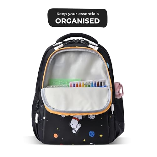 Image of Gear Floating Astronaut Backpack 15 inch /20L Small Water Resistant School Bag /Casual Backpack /Daypack /Kids Bag for Boys /Girls (Black-Yellow)