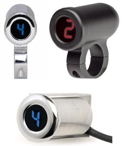 Dakota Digital PGR-1000 Series Blue Programmable 1 in. Handlebar Mount Gear Indicator - 1 inches