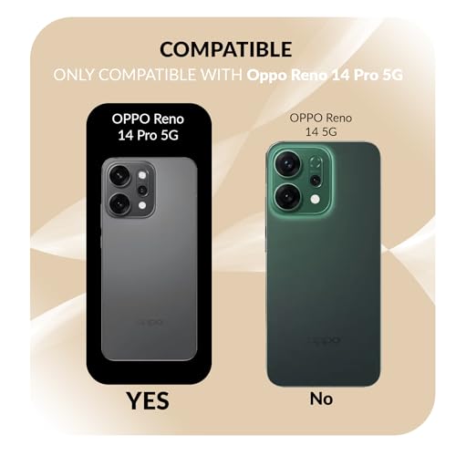 Image of Back Cover Case + Screen Protector for Oppo Reno 14 Pro 5G | Transparent Black | TPU & PC Anti Yellow Mobile Phone Case Cover for Oppo Reno14 Pro / Reno14 Pro 5G | 360 Degree Protection