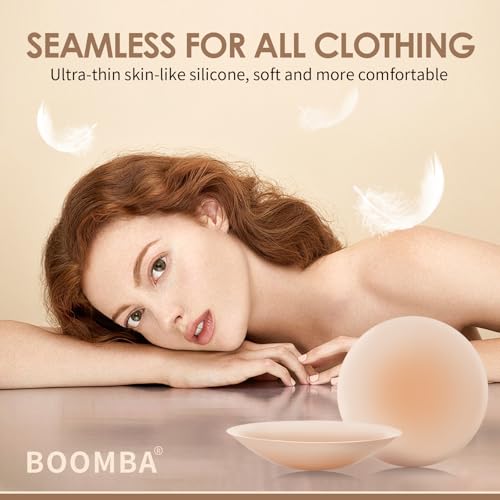 Boomba Nipple Covers Reusable Sticky Adhesive Silicone Pasties Nipple Covers Suitable for Travel and Dress Freedom2