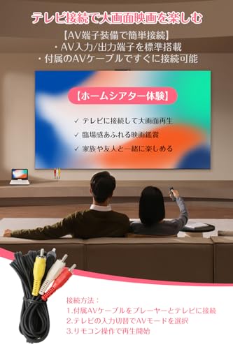 AESTIQUO ポータブルDVDプレーヤー 12.5型 PD101 の商品画像 8