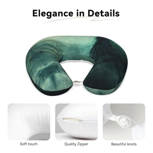 Almohada de viaje con espuma viscoelástica negra miniatura 4