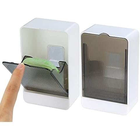 HANCELANT Bathroom Soap Dishes, 2 Pack Bar Soap Holder with Drain Wall Mounted Soap Box for Shower, Bathroom, Kitchen Sink, Keep Soap Bars Dry, Waterproof Dustproof, No Drilling, Adhesive Include Cover