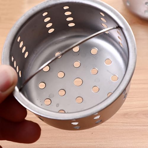 2 piezas coladores para desagüe de cocina con asa plata miniatura 5