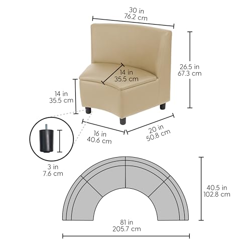 Image of FDP Kid Comfort Collective Modular Wedge Chairs, 4-Pack - Sand