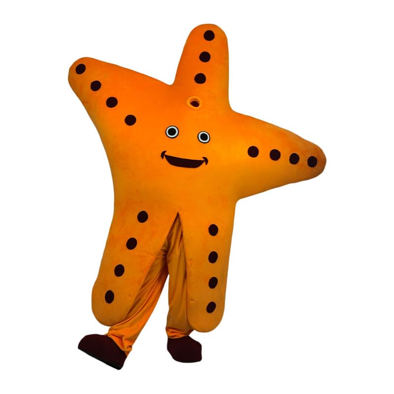 Yellow Starfish Mascot Costume Fancy Dress Cartoon Outfit