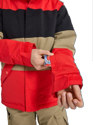 Burton Jaqueta com símbolo padrão para meninos, tomate/verdadeiro preto/alga, GG