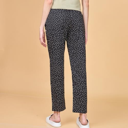 Image of Enamor Mid Rise Full Length Adjustable Drawstring Hangout Pant for Women - Relaxed Fit, Combed Cotton - E4A5