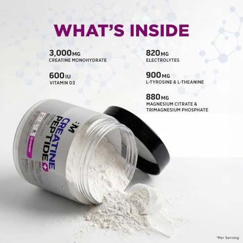 Image of Bigmuscles Nutrition Creatine + Peptides [180g, Orange Crush] | Creatine Powder with Superior Grade Magnesium, Electrolytes, Tyrosine, Theanine & Vitamin D3