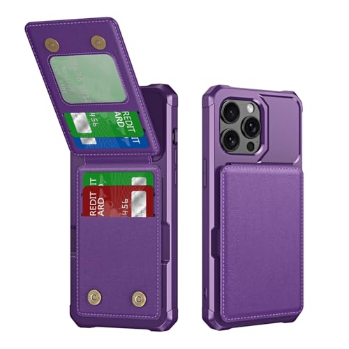 Étui iPhone 16 Plus violet antichoc silicone portefeuille rabat