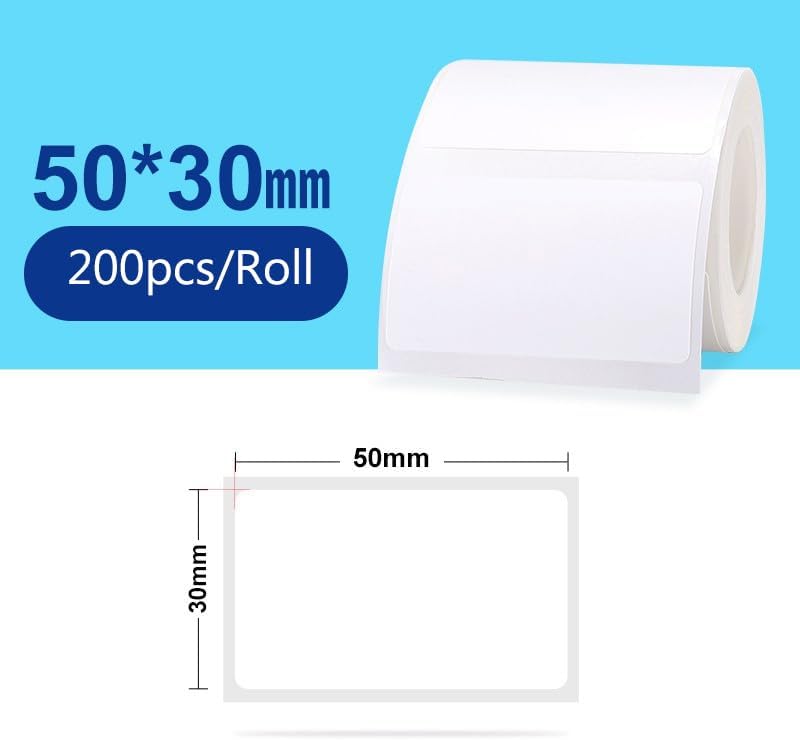 6 Rolls M110 Labels Compatible for M110 M221 M220 M200 M120 Label Maker, Thermal Label Sticker 1.96"x 1.18" (50x30mm) Standard Laminated Office Container Labeling Tape Replacement (White) - Image 3