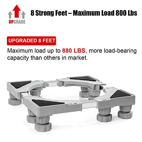 image for Mini Fridge Stand with 8 Feet, Adjustable Washing Machine Base, Multi-