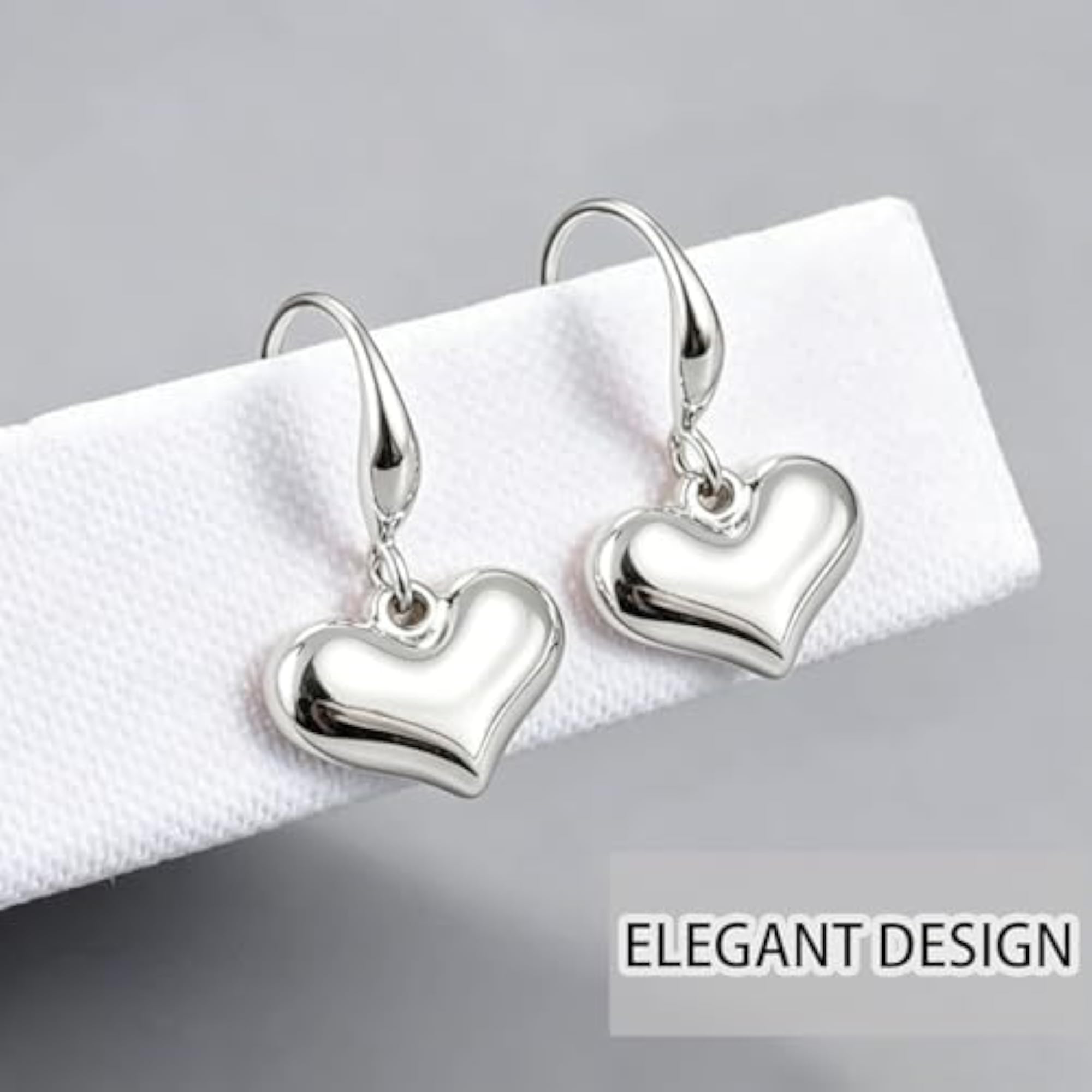 Women's Heart Shaped Earrings Set
