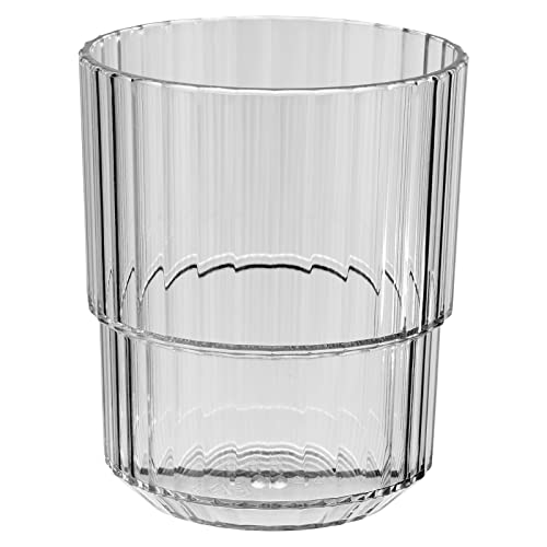 APS Vaso de Plástico Tritán de, Sin BPA, Apilable, Irrompible, Reutilizable y Apto para Lavavajillas, 300 ml, Color Gris Francés