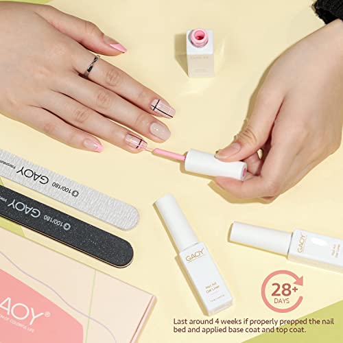 GAOY Gel Nail Polish Art Liner, 6 Classic Colors Black White Gold Silver for Nail Paint Design with Thin Brush DIY French Manicure and Pedicure at Home 0.25 fl.oz