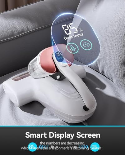 Image of uwant Bed Cleaner with 16Kpa Suction Metal Roller 253.7nm Uv-c Light Mattress Vacuum Cleaner 36000RPM /Min 149℉ Heating HEPA Filter&Ultrasonic Mattress Vacuum for Sofa, Pillow, Bed Throws Set of 1