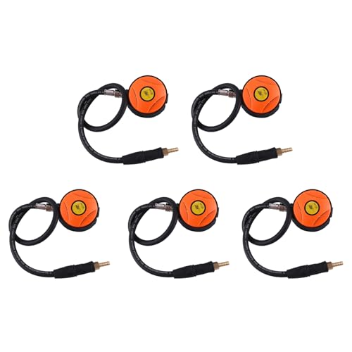 Regulador de buceo de segunda etapa con tubo de snorkel naranja para equipo de buceo de 5 piezas