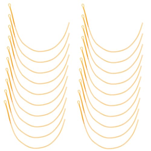 Connecteur de ligne à la mouche de 16 cm et boucles de pêche orange en nylon 13,6 kg