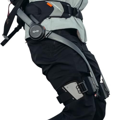 Image of Hypershell X Carbon Exoskeleton, Leg Strength with 800 W Output, 17.5 km Battery Range, 10 Intelligent Modes, IP54 Waterproof for Daily and Outdoor Activities, Walking, Hiking, 2 Batteries, No Charger
