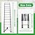 YSMN 14.5 FT Telescoping Ladders Heavy Duty Aluminum Collapsible Ladder Load Bearing 330 LBS Extension Ladders Applicable to Household Use Outdoor Work