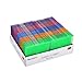 XtremPro CD DVD Slim Jewel Storage Replacement Case 0.2" in 100 Pack Purple, Red, Blue, Orange, Green - 5 Assorted Colors (11073)