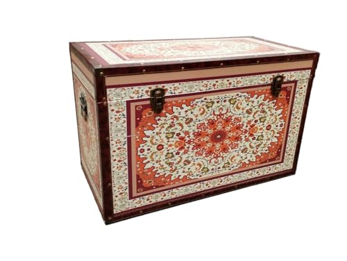 BAUL Madera Etnico - Tonos Marrones (78 * 40 * 50)